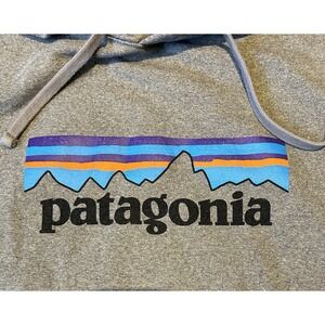 Patagonia‎ P-6 Uprisal Hoodie Mens M Gray Sweatshirt Outdoors Hiking Recycled